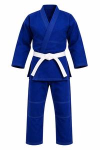 Kimono de BJJ Azul Unisex, Corte Regular, 100% Algodón, Duradero, Ligero, Transpirable, Resistente a la Contracción, Ropa de Artes Marciales, Talla Adulto, Karate - Product Image 2