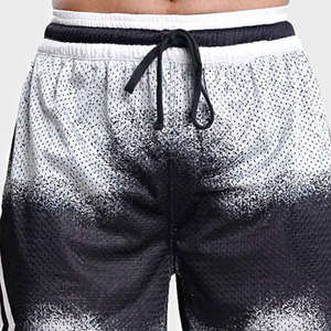 Pantalones Cortos Deportivos para Hombre, Ecológicos, de Poliéster/Algodón, con Logotipo Personalizado, Cintura Elástica Media, Estampados, Casuales, para Exteriores, Venta al Por Mayor - Product Image 5