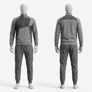 Conjunto Deportivo Personalizado para Hombre con Sudadera de Cierre de Cremallera y Pantalones Deportivos, Transpirable, para Entrenamiento y Gimnasio - Product Image 1