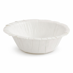 Tazón Redondo Blanco de Papel Reciclable y Biodegradable de 200 ml con Borde Acanalado, Vajilla Desechable Ecológica para Restaurantes - Product Image 5