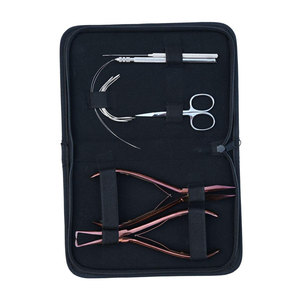 Professional Complete Hair Extension Tools Kit Flat Crimping <b>Beads</b> Removal Plier Hook Loop Tool Mini Scissor Curved <b>Needle</b> - Product Image 3