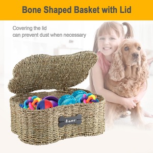 Brabtod Seagrass <b>Wicker</b> <b>Baskets</b> for Dog Toys Handmade <b>Storage</b> <b>Basket</b> Wholesale eco-friendly Made in Viet Nam - Product Image 5