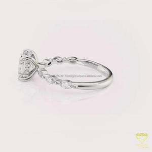 Anillo de Compromiso de Moissanita Elegante y de Moda, el Más Vendido, para Joyería de Novia y Eventos Especiales, Disponible al Mejor Precio - Product Image 3