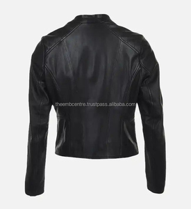Tienda en línea Sialkot Pakistán Material de cuero de vaca de marca Tipo suave Chaqueta de cuero genuino para adultos de moda - Product Image 4