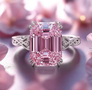 Anillo de Compromiso y Boda Camilla de Lujo Estilo Vintage con Moissanita, Chapado en Oro de 18K, Plata de Ley 925 Sólida, Anillos con Piedras Preciosas - Product Image 3
