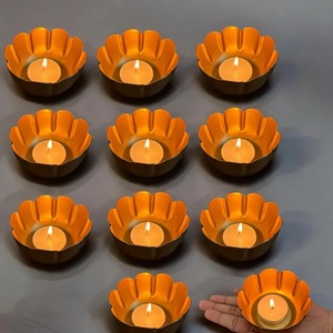 Art Decoration Industrial Brass Round Peetal Diya Single-piece Wedding Diwali Pooja <b>Gift</b> <b>Set</b> Home Decor - Product Image 1
