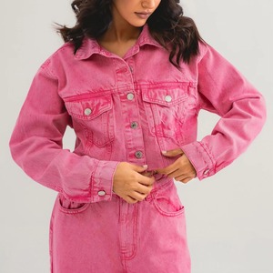 New Fashion Winter and Autumn Large-sized Button-down Women's Denim Jacket with Warm Filling Outerwear <b>Neutral</b> Style - Product Image 1