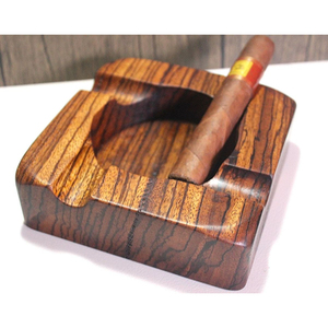 Cendrier en bois de noyer massif artisanal de qualité supérieure pour hommes, porte-cendres de bureau pour la maison et le bureau - Product Image 4