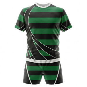 Conjunto de Uniforme de Rugby Personalizado, Antibacteriano, Transpirable, de Secado Rápido, Ecológico, Manga Corta, Ropa Deportiva de Equipo, Poliéster - Product Image 1