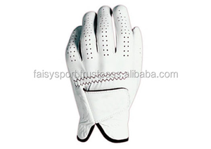 Gant de golf en cuir antidérapant pour homme et femme, respirant, en peau de mouton, adhérence douce, gants de golf personnalisés blancs avec logo personnalisé - Product Image 4