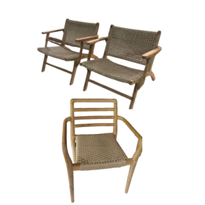 Chaise en rotin moderne simple chaises de salle à manger d'extérieur ensemble en rotin ensemble de jardin meubles de patio usine directe d'Indonésie - Product Image 3