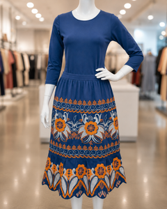 Women's Elegant Polynesian Micronesia Embroidery Breathable Knee-Length 100% Polyester Skirt Fashion Wrap Beach Adults Youth - Product Image 1