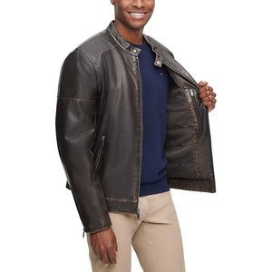 Chaqueta de cuero para hombre de última moda, alta calidad, 100% piel de vaca original, tela de alta calidad para chaqueta de invierno para hombre - Product Image 1