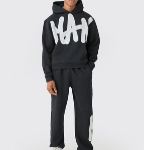 Survêtement décontracté à capuche de qualité supérieure pour homme, 100% coton, léger, personnalisable - Product Image 1