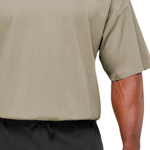 Camiseta Deportiva Extra Grande para Hombre, Transpirable, de Alto Rendimiento, para Entrenamiento Atlético, Ajuste Holgado, Color Lino Marrón - Product Image 5