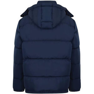 Veste d'hiver décontractée pour homme, en duvet, avec capuche, col montant, coupe-vent, coupe régulière, en polyester, fermeture à boutons - Product Image 2