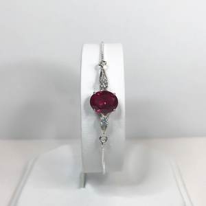 Pulsera de Plata de Ley con Dijes de Rubí, Ajustable, de Lujo, con Piedra de Nacimiento de Julio, Regalo de Joyería para Mujer, Aniversario - Product Image 3