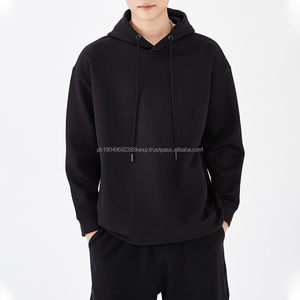 Sudadera con capucha para hombre con logotipo personalizado, talla estadounidense de alta calidad, 330gsm, peso pesado, hombro caído, bolsillo lateral, ropa de calle de invierno - Product Image 2