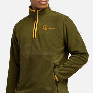 Classic Everyday Comfort Cotton Blended <b>Men</b> <b>Half</b> <b>Zip</b> Polar Fleece <b>Jacket</b> Durable Soft Winter Layer Wear - Product Image 2