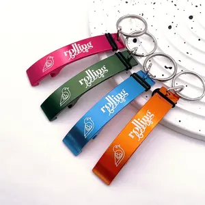 Porte-clés ouvre-bouteille en aluminium, Marktex - Product Image 1