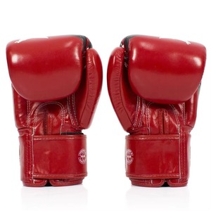 ถุงมือชกมวย Fairtex รุ่น Personalized  บุหนานุ่มสบาย ระบายอากาศได้ดี ซับเหงื่อ  สีแดงเบอร์กันดี หนังแท้ - Product Image 3