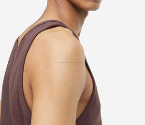 Camiseta sin Mangas para Hombre, Personalizada OEM, Informal, 100% Algodón, Transpirable, Ecológica, de Secado Rápido, para Entrenamiento Físico - Product Image 5