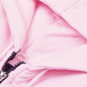 Sweat-shirt à capuche unisexe rose en polaire avec fermeture éclair et poche, respirant, coupe classique, vêtement d'hiver uni, en coton 300g - Product Image 5