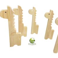 Figuras de Animales de Madera Hechas a Mano para Niños, Set de Pintura DIY, Juguetes Educativos Montessori de Madera de Pino de Vietnam