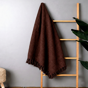 Manta de Algodón Sólido Hecha a Mano, Suave, Tejida, Ligera, para Sofá o Cama, Transpirable, para Verano, Decoración del Hogar, Algodón Natural - Product Image 4