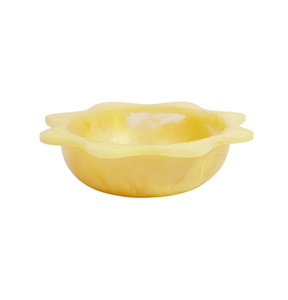 Environmentally Friendly Resin <b>Ice</b> <b>Cream</b> <b>Bowl</b> with Yellow Flower Shape Polished Design for Food Serving Party Use - Product Image 1