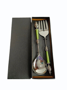 Juego de Cubiertos de Acero Inoxidable de Lujo, Modernos y Ecológicos, para Servir Ensaladas, Arroz, Salsas y Alimentos, con Mango de Metal, en Oferta - Product Image 6