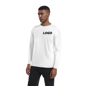 <b>Men's</b> Outdoor Fitness Running Casual long sleeve T-<b>Shirt</b> 100% Cotton Quick-Dry Long Sleeve Slim Fit Solid Color <b>Pocket</b> Knitted - Product Image 3