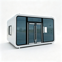 Capsule spatiale intelligente en acier, type B&B, maison mobile avec design de villa et chambre, pour hôtel conteneur, bureau ou boutique dans les zones touristiques