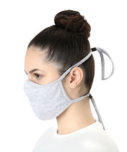 Mascarilla de tela personalizada de fábrica con correa para la cabeza, teñido liso, bolsillo para filtro, 100% algodón, protector de orejas, tela transpirable - Product Image 5