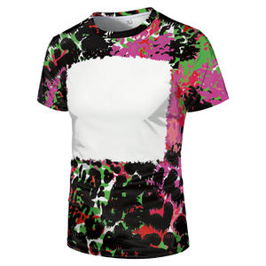 Camisetas de poliéster 100% con estampado por sublimación efecto blanqueado, camisetas blancas para sublimación para adultos, ¡muy vendidas! - Product Image 2