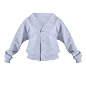 Custom Women's 2 Piece Knitted <b>Lounge</b> Set V Neck Button Cardigan <b>Wide</b> <b>Leg</b> <b>Pants</b> Solid Gray Loose Fit Loungewear Tracksuit - Product Image 5