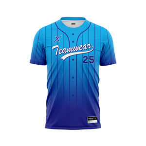 Personnalisable Vintage Baseball Jersey Ombre Motif Pull Style Boutons Entièrement Personnalisable Tops pour Équipes Événements Sports Actifs - Product Image 1