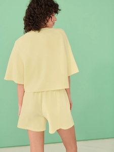 Conjunto de camiseta y pantalones cortos de algodón para mujer, servicio OEM, ropa de verano, conjunto de camiseta y pantalones cortos para mujer. - Product Image 4