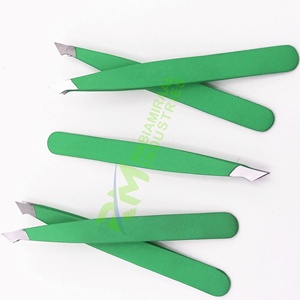 RMI Matt Silver Tip And Green Eyebrow Tweezer Combo Point Set - Product Image 4