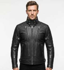 Chaqueta de Cuero para Hombre de Diseño Moderno Juvenil Estilo Americano, Chaqueta de Cuero de Lujo de Alta Calidad con Diseño Personalizado y Bordado a Medida - Product Image 2