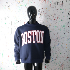 BOSTON Winter Mock Neck 450 GSM Sweatshirts mit individuellem Namens-Applikations-Stickerei, Oversized Boxy Fit, gefüttert, 100% Baumwollfleece - Product Image 4