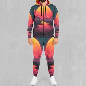 Ensemble de survêtement sublimé pour homme, manches longues, coupe oversize, durable, pour l'automne et le sport, vente en gros - Product Image 3