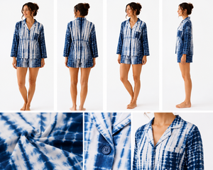 Conjunto de Pijama Sólido Informal con Botones, Transpirable, de Alta Calidad, Pantalones Cortos de Verano, Ropa de Dormir, Conjuntos de Loungewear al por Mayor, 100% Algodón - Product Image 3