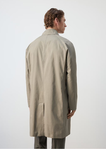 Manteau trench beige à double boutonnage pour homme grande taille, col long rabattable - Product Image 4