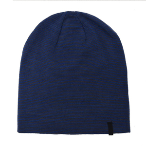 Wholesale Vertical Striped Winter Hat Custom Black Brand Patch Grey <b>Scale</b> Gradient Knitted Beanie Blank Skullies for Embroidery - Product Image 2
