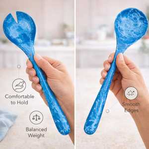 Luxury Design <b>Top</b> Selling Handcrafted Colorful <b>Resin</b> Salad Serving Spoon Fork Spork Set Premium Quality Dishwasher Safe - Product Image 2
