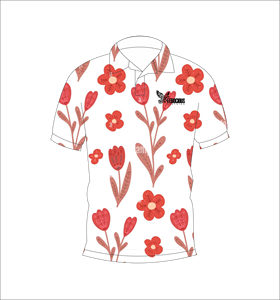 เสื้อโปโลพิมพ์ลายดอกไม้ป่า เสื้อกอล์ฟสั่งทำพิเศษ แขนสั้น สวมใส่สบาย เหมาะสำหรับทีม ระบายอากาศได้ดี ชุดกีฬา - Product Image 4