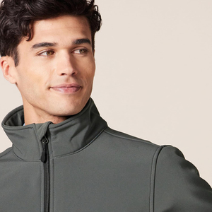 Veste softshell coupe-vent multi-poches avec logo personnalisé, vêtements de travail haute performance pour hommes - Product Image 6