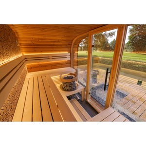 EMBERLINE SOLACE – 6 person Round Cube Outdoor Sauna - Product Image 4