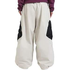 Men's <b>White</b> Harem Pants High Waist Waterproof Side Pockets Workwear Style Winter Wear - Product Image 2